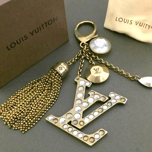 LV BIJOU SAC CALYPSE RHINESTONE KEYCHAIN - Picture 1 of 5